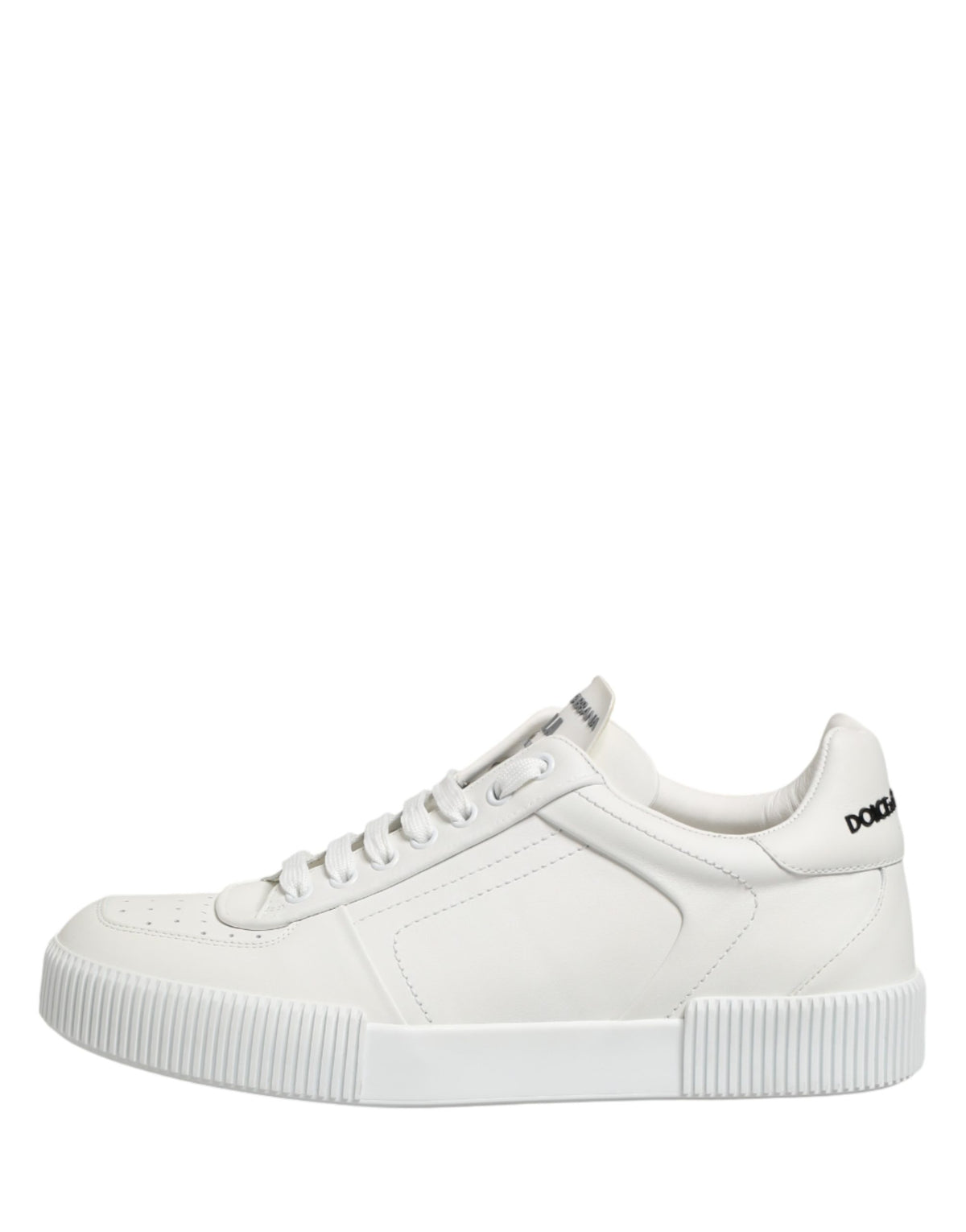 Sneakers by Dolce & Gabbana for men in calfskin & goat leather white features an fashionable silhouette, showcasing the premium Men's Low Top Calfskin & Goat Leather Sneakers in a fashionable low-top style that offers a fashionable finish for refined style.