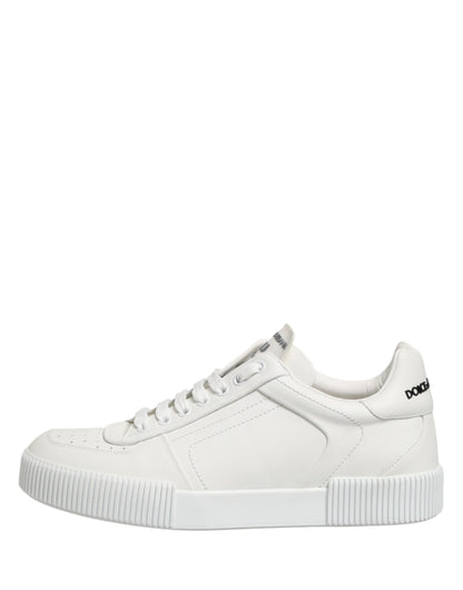 Sneakers by Dolce & Gabbana for men in calfskin & goat leather white features an fashionable silhouette, showcasing the premium Men's Low Top Calfskin & Goat Leather Sneakers in a fashionable low-top style that offers a fashionable finish for refined style.