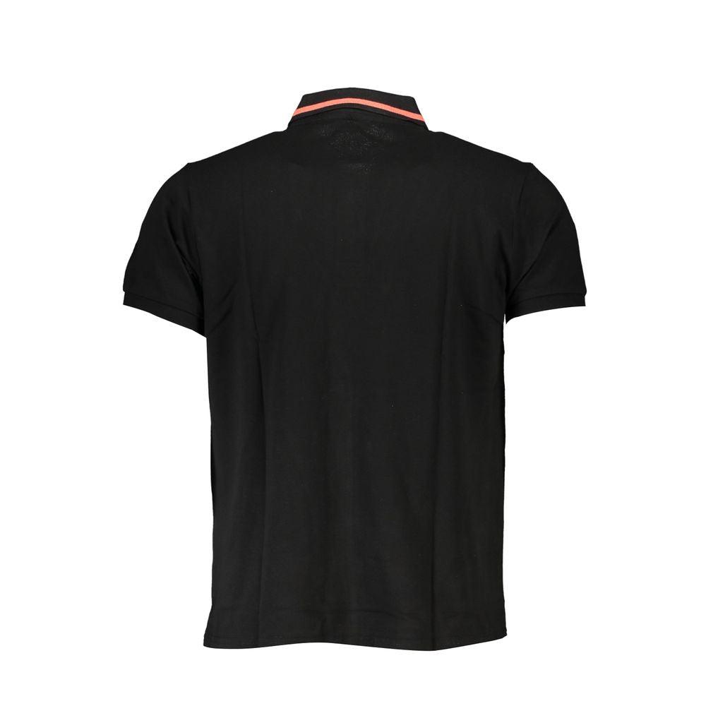 Polo Shirt by Cavalli Class for men in cotton black & print showcases a sharp silhouette, detailed with a refined and sharp for a sophisticated finish.