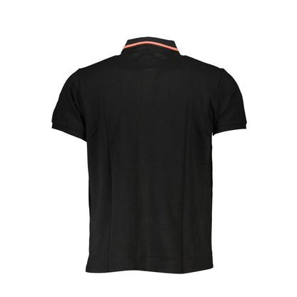 Polo Shirt by Cavalli Class for men in cotton black & print showcases a sharp silhouette, detailed with a refined and sharp for a sophisticated finish.