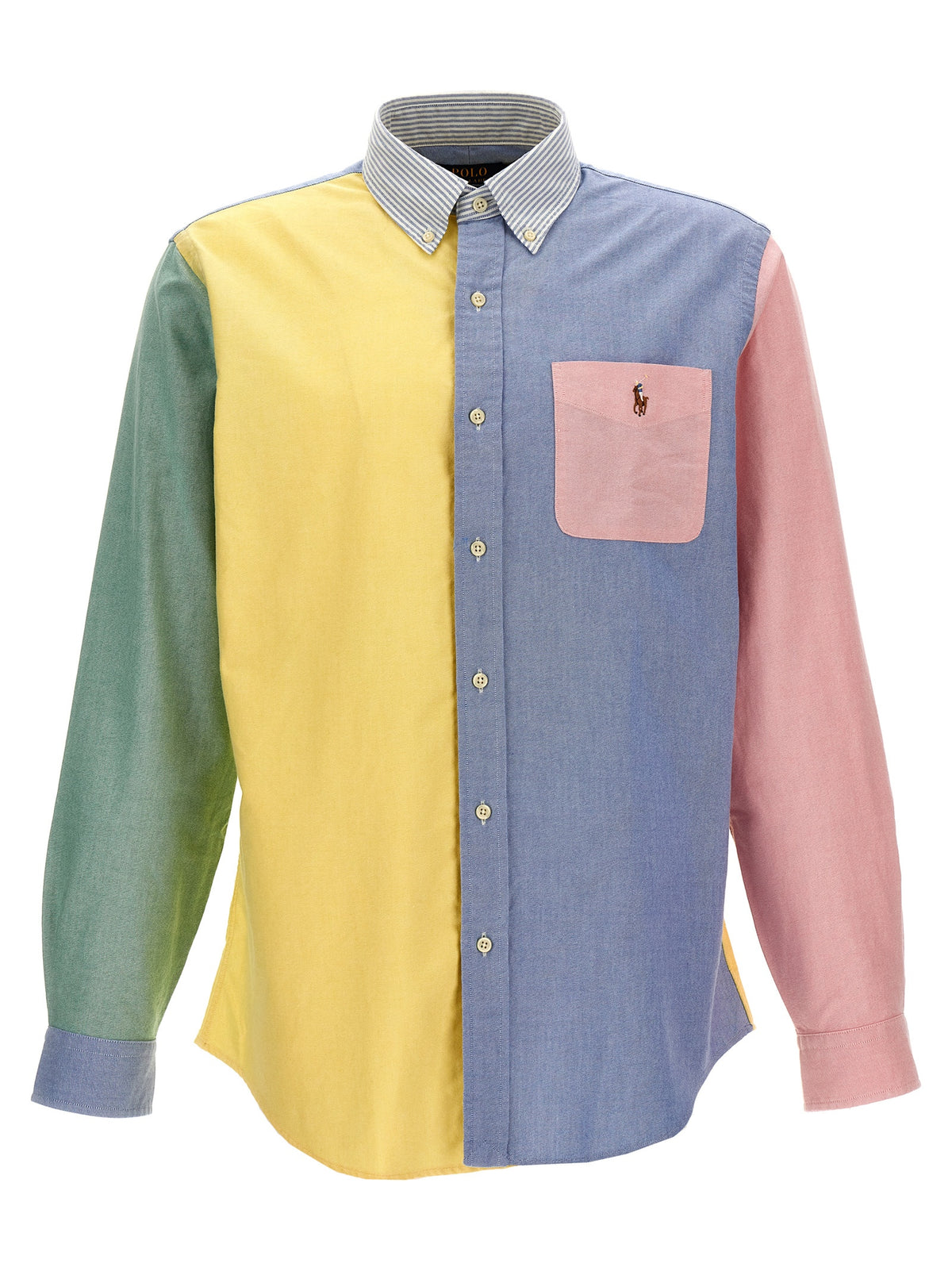 Shirt by Polo Ralph Lauren for men in cotton multicolor & patchwork features an polished silhouette, showcasing a sophisticated and detail for a truly polished finish.