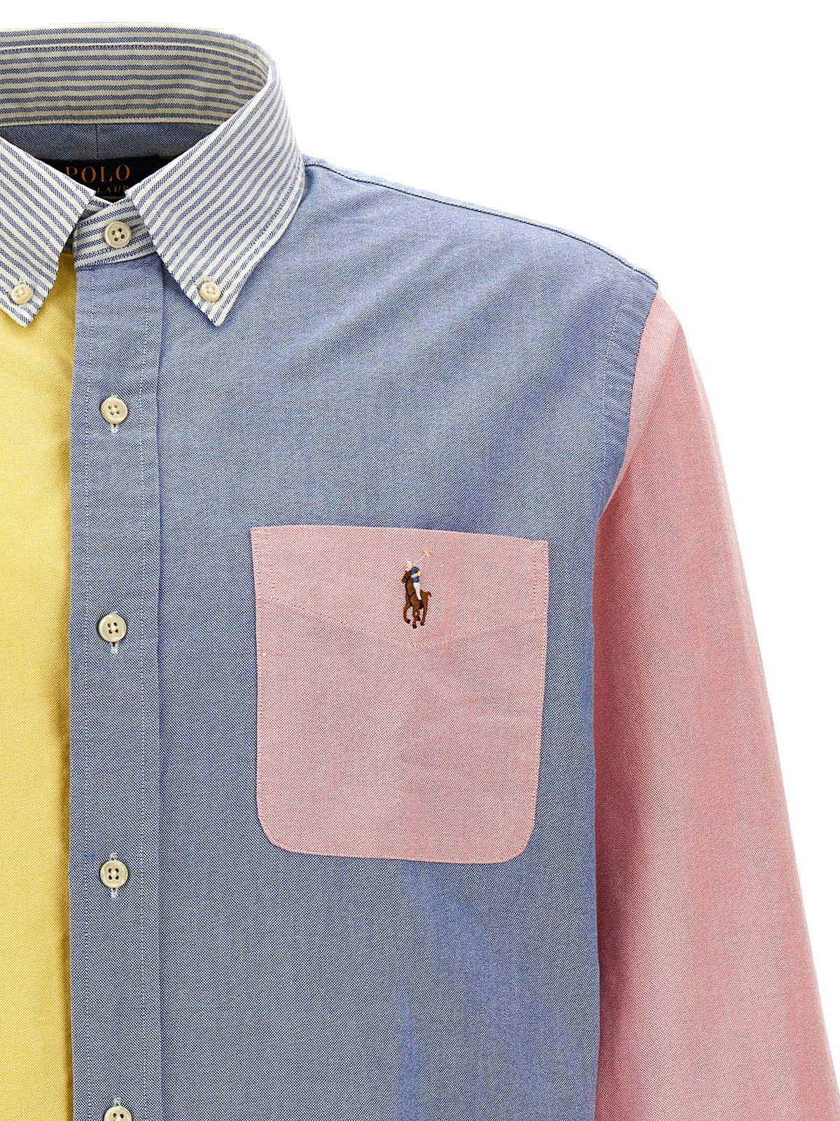 Shirt by Polo Ralph Lauren for men in cotton multicolor & patchwork showcases a sleek silhouette, elegantly detailed with a sleek and for a sleek finish.