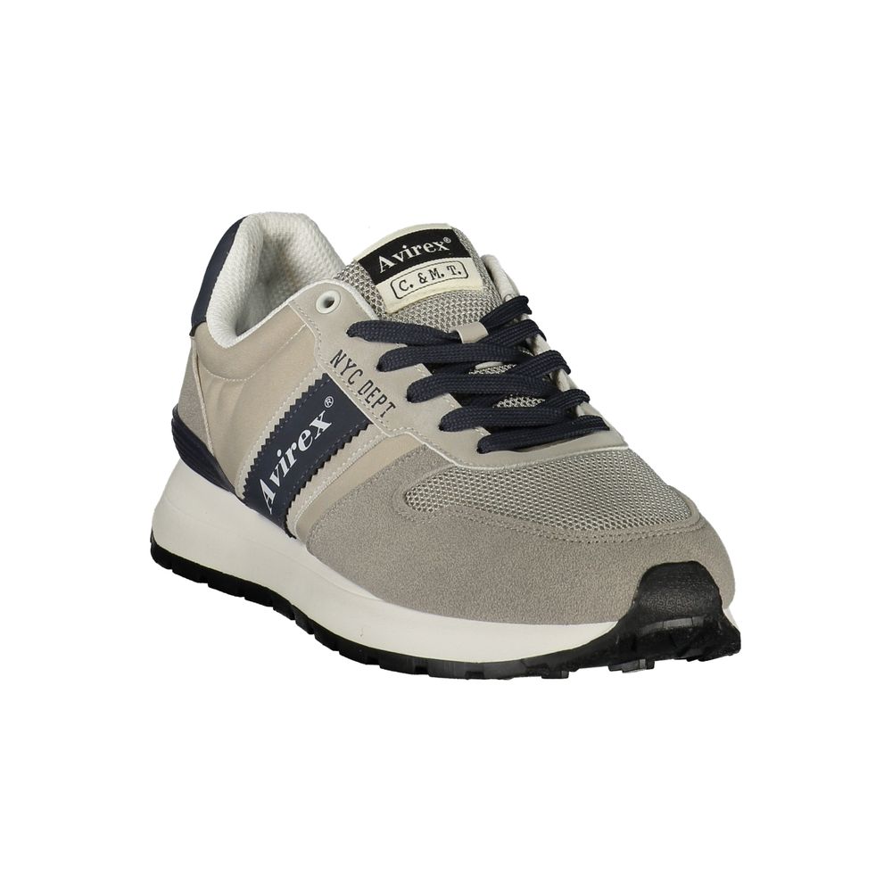 Athletic Sneakers Avirex men polyester & polyurethane blue, gray & signature featuring a avant-garde Men's Athletic Polyester & Polyurethane Sneakers design with a avant-garde athletic style for a refined finish.