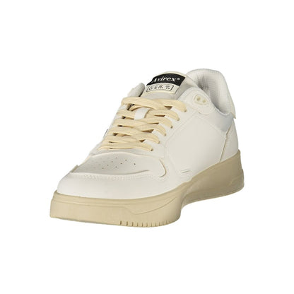 Athletic Sneakers by Avirex for men in polyester & polyurethane white presents a sleek silhouette, perfectly capturing the athletic style essence of Men's Athletic Polyester & Polyurethane Sneakers with its sleek design and premium finish.