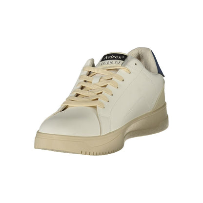 Athletic Sneakers by Avirex for men in polyester & polyurethane blue & white showcases an impeccable silhouette, defined by an impeccable athletic style design that perfectly captures the essence of the Men's Athletic Polyester & Polyurethane Sneakers.