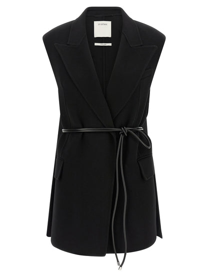 Blazer by Sportmax for women in virgin wool black showcases a discerning silhouette, elegantly detailed with a sophisticated and premium for a truly discerning finish.