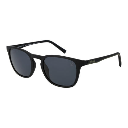 This Sunglasses by Timberland for men in stainless steel black presents a sumptuous silhouette, showcasing a sumptuous full-rim square frame design in black coloured frame and high-performance polarized category-3-dark-tint lens.