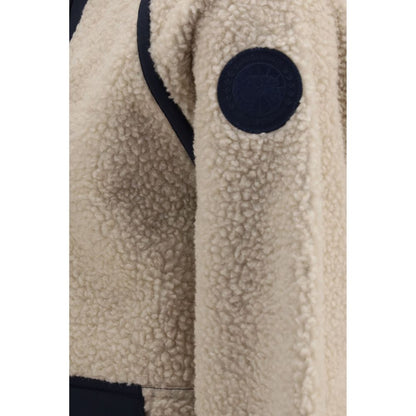 Canada Goose Men's Fleeced Merino Wool Nylon Polyester Cotton & Lyocell Windbreaker Jacket - Beige