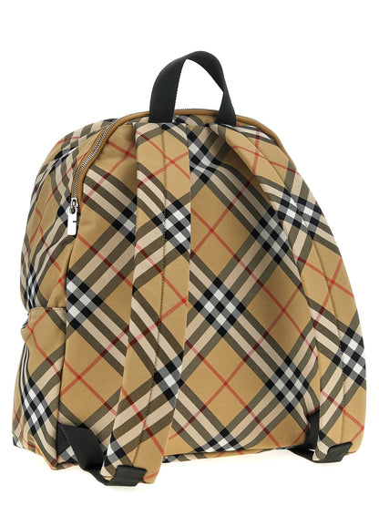 Backpack by Burberry for men in polyester & polyurethane beige presents a versatile Polyester & Polyurethane Backpack design, showcasing a secure zipper with ample and versatile backpack-strap & adjustable-strap for a versatile finish.