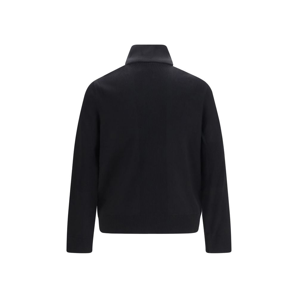 Moose Knuckles Men's High Collar Polyester & Viscose Puffer Jacket - Black
