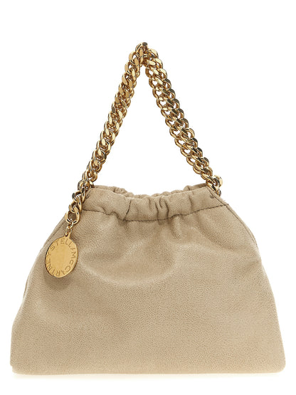 Crossbody Handbag by Stella McCartney for women in polyester beige & signature features a transformative sophistication silhouette, showcasing a secure magnetic, ample , and versatile crossbody-strap & shoulder-strap for a transformative sophistication look.