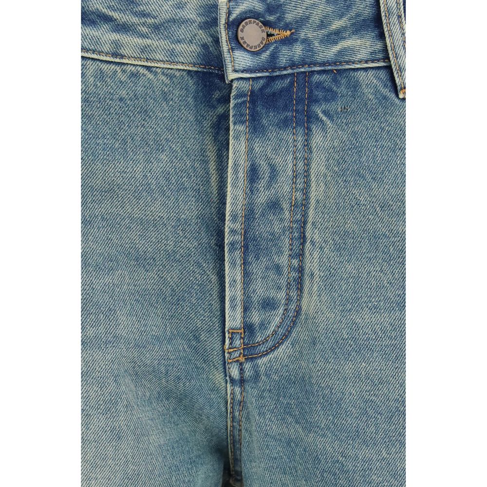Darkpark Women's Straight Leg Relaxed Fit Regular Boyfriend Cropped Denim Cotton Jeans - Blue