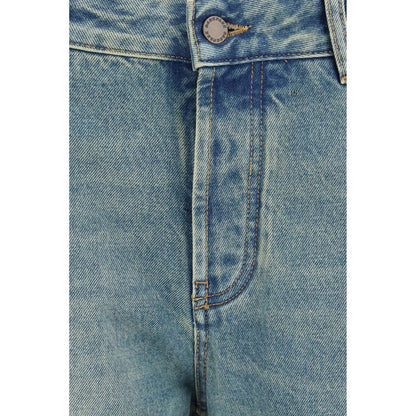 Darkpark Women's Straight Leg Relaxed Fit Regular Boyfriend Cropped Denim Cotton Jeans - Blue