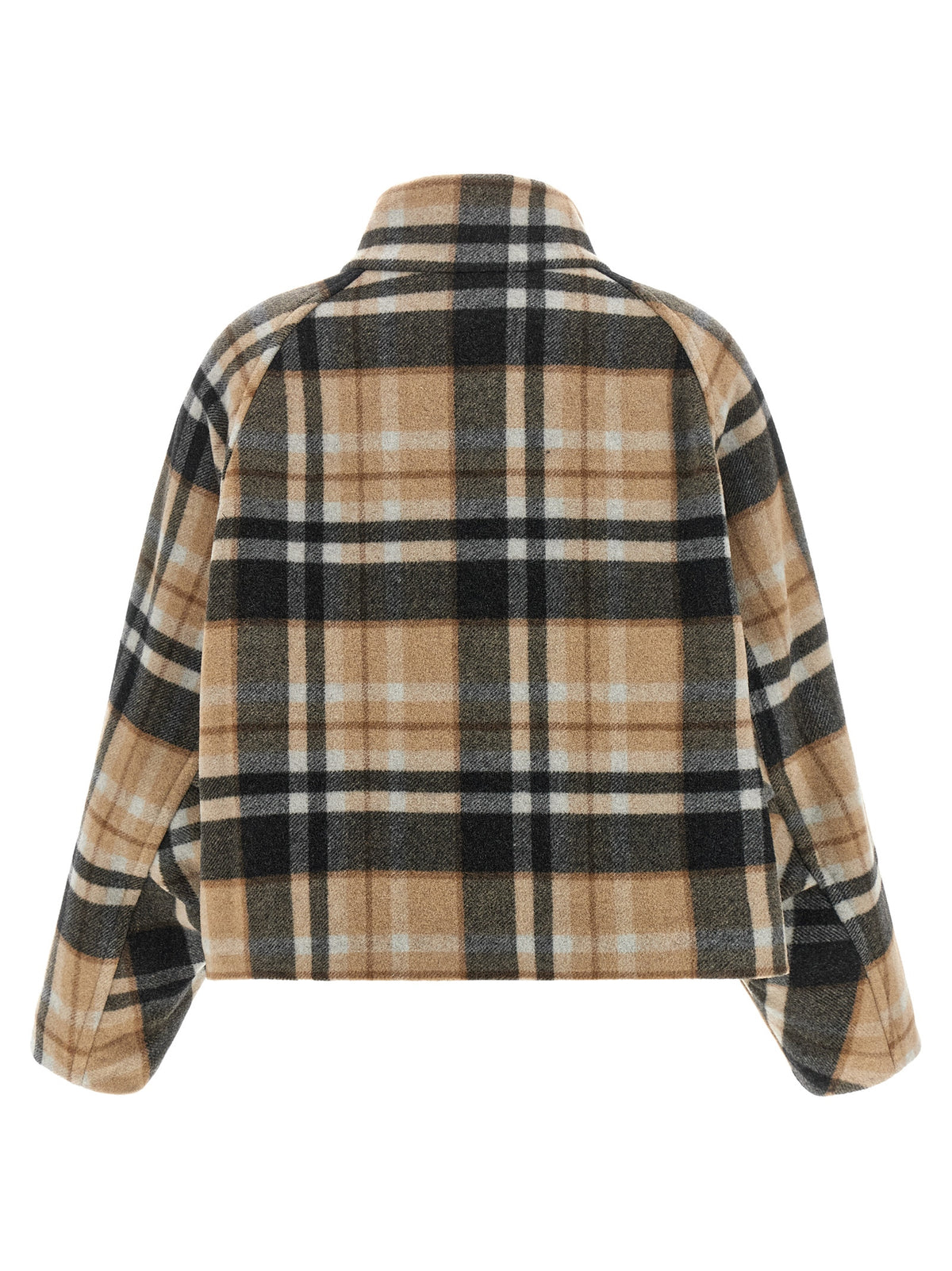 This Cape by PINKO for women in polyamide wool black, blue, camel, multicolor & patterned presents a voluminous silhouette, showcasing refined pockets and a sophisticated for a voluminous finish.