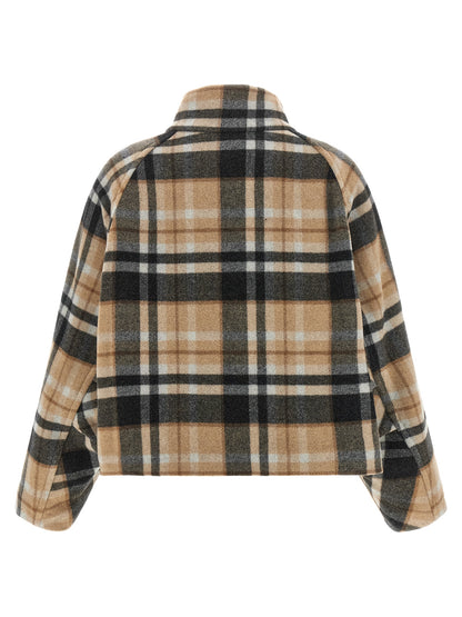 This Cape by PINKO for women in polyamide wool black, blue, camel, multicolor & patterned presents a voluminous silhouette, showcasing refined pockets and a sophisticated for a voluminous finish.
