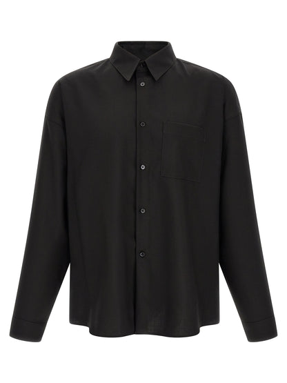 Shirt by Marni for men in virgin wool black showcases a sublime silhouette, artfully detailed with a sublime and for a sophisticated, sublime finish.