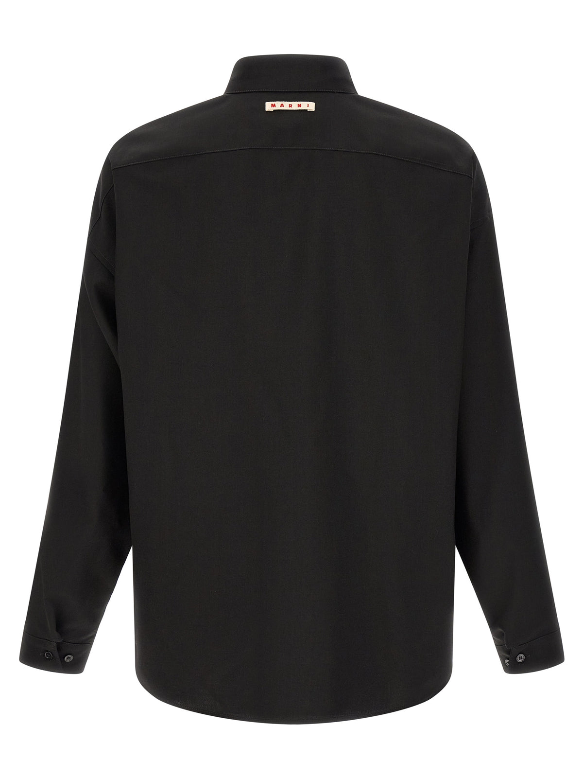 Shirt by Marni for men in virgin wool black features an polished silhouette, showcasing a sophisticated and detail for a truly polished finish.