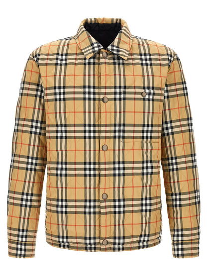 Overcoat by Burberry for men in polyamide black & patterned presents a luxurious silhouette, showcasing a luxurious and sophisticated for a premium, luxurious look.