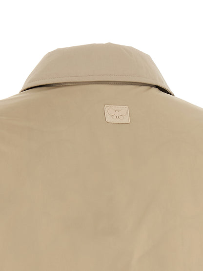Overcoat by Max Mara for women in polyester canvas beige features a contemporary silhouette showcasing a contemporary and refined pockets & insulated for a sophisticated finish.