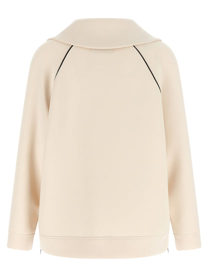 Activewear Sweatshirt by Max Mara for women in mohair polyamide & elastane beige & black features an contemporary silhouette with , refined detailing, and an contemporary for a sophisticated performance look.