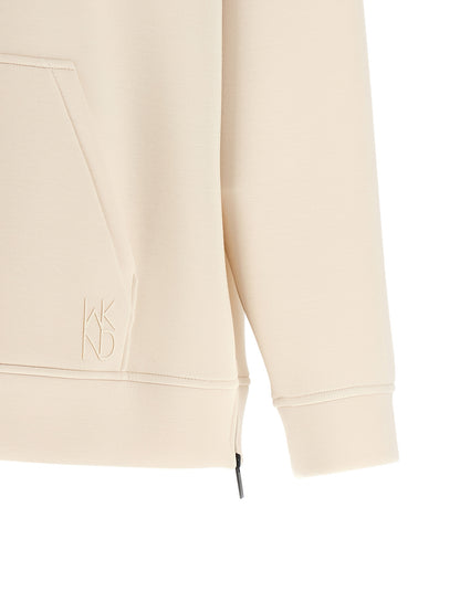 Activewear Sweatshirt by Max Mara for women in mohair polyamide & elastane beige & black features an streamlined silhouette, showcasing the streamlined and with functional for a premium, athletic look.