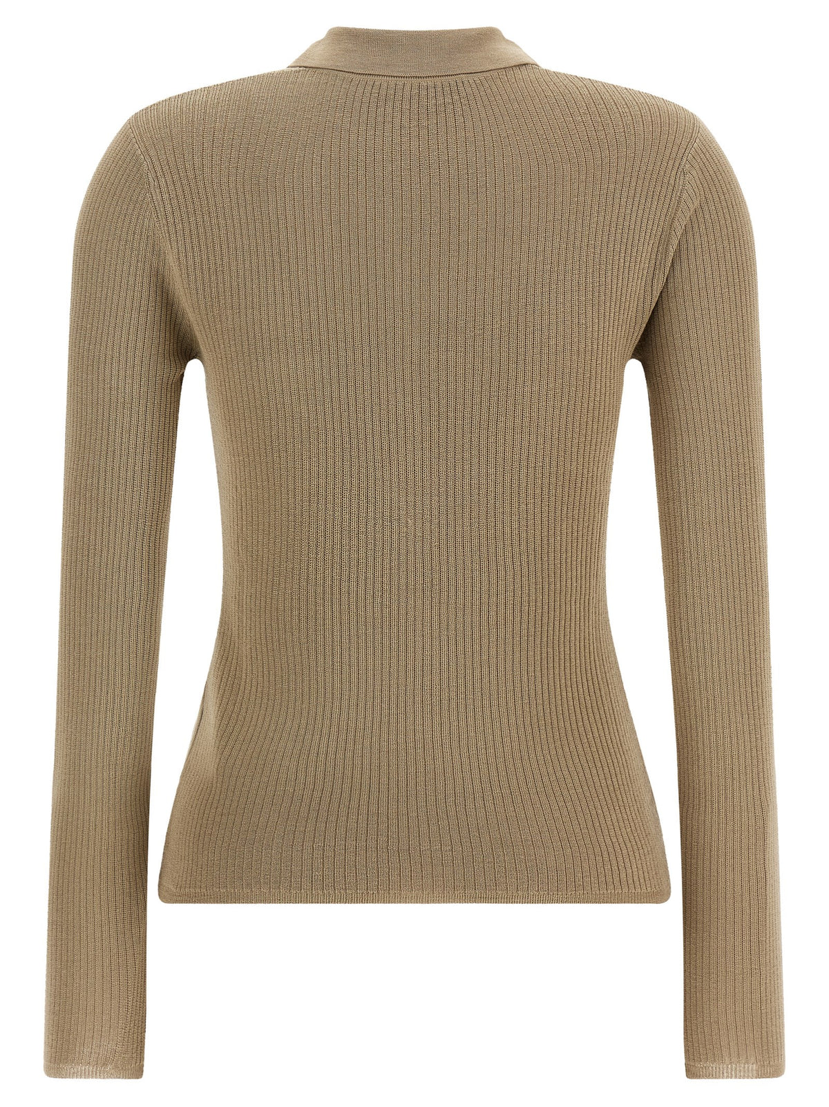 Cardigan by Max Mara for women in cashmere silk beige showcases a luxurious silhouette, meticulously detailed with a sophisticated v-neck neckline and for a refined finish.
