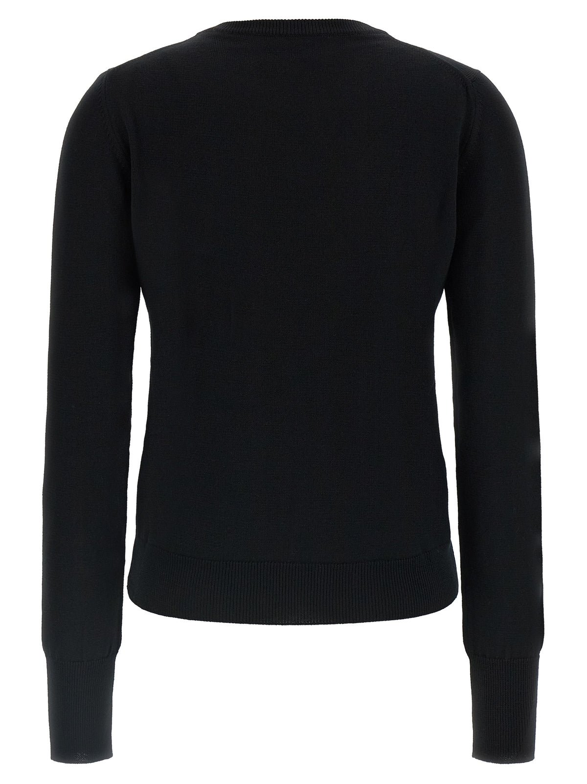 Cardigan by Coperni for women in virgin wool black & gold presents a textural silhouette, artfully finished with a textural crew neckline and for a sophisticated, textural look.