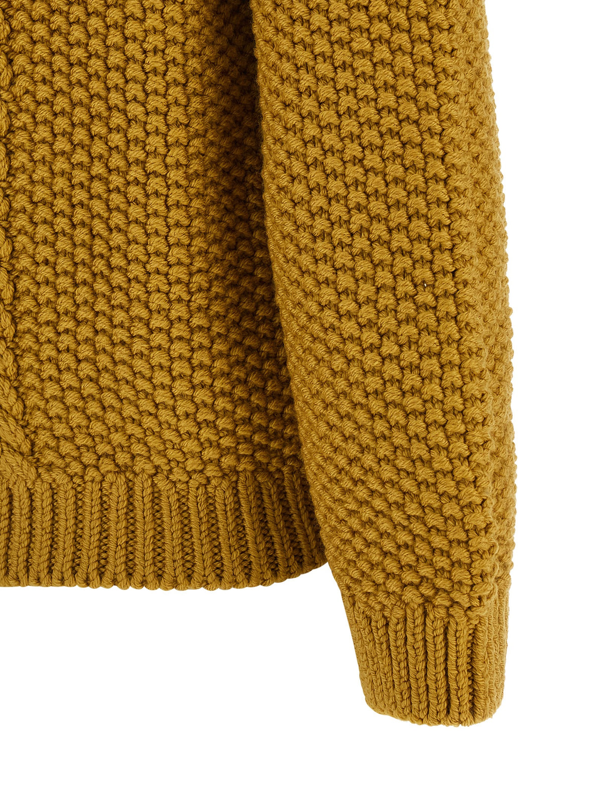 Cardigan by Saint Laurent for men in virgin wool bicolour & yellow features an impeccable silhouette, showcasing a sophisticated and detail for a truly impeccable finish.