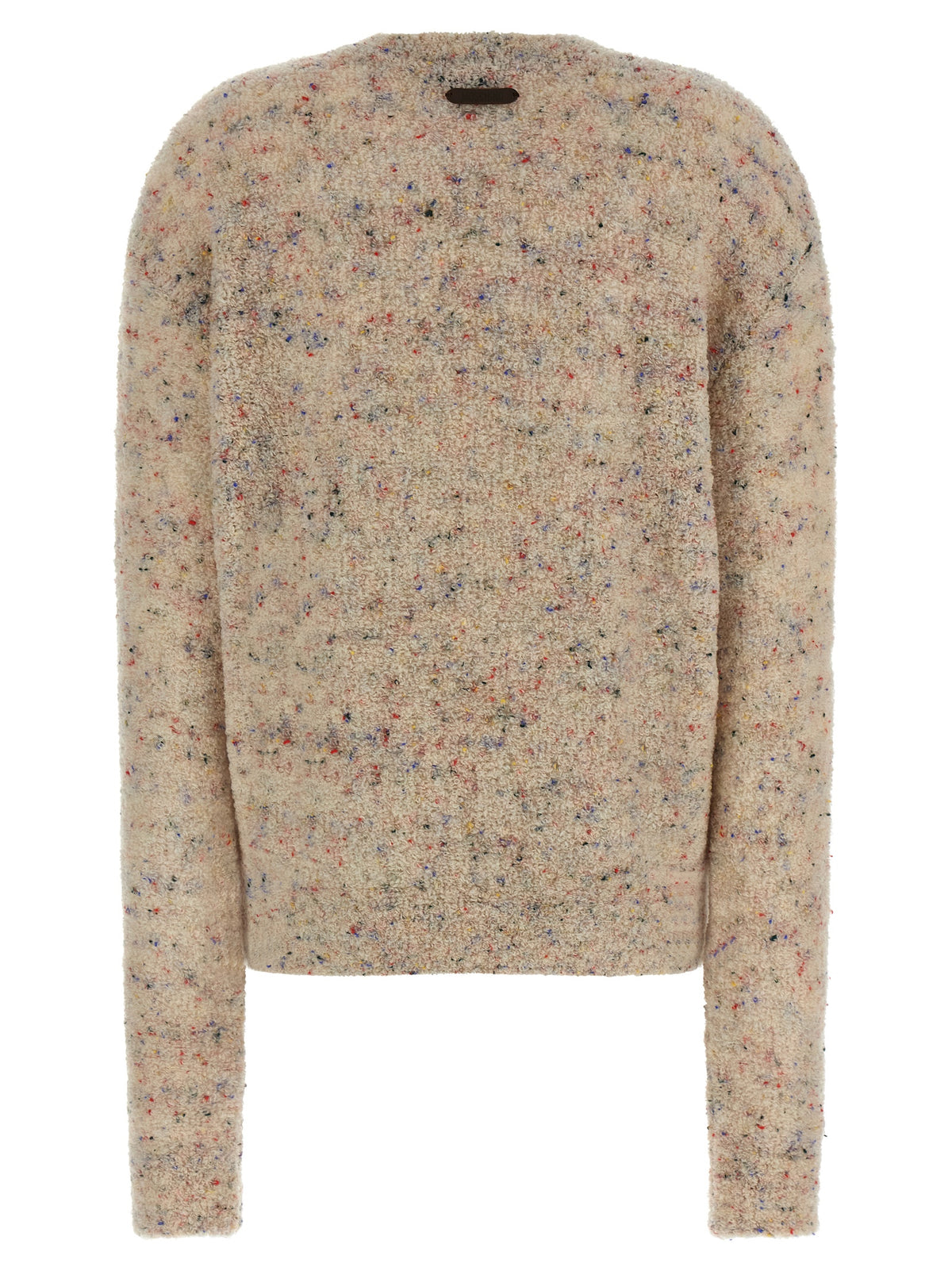 Cardigan by Moschino for women in viscose & virgin wool multicolor presents a textural silhouette, artfully finished with a textural and for a sophisticated, textural look.