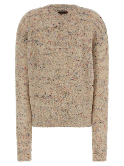 Cardigan by Moschino for women in viscose & virgin wool multicolor presents a textural silhouette, artfully finished with a textural and for a sophisticated, textural look.