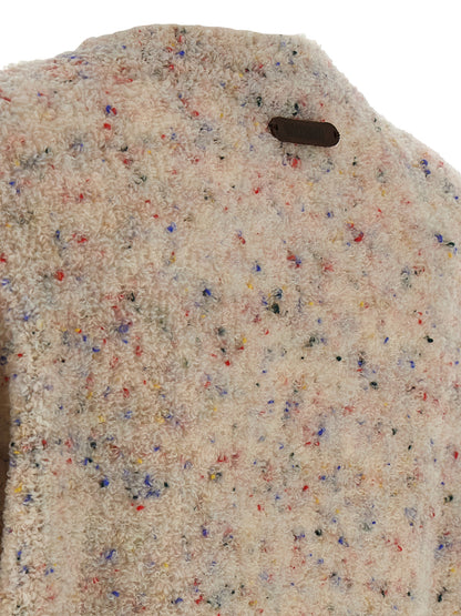 Cardigan by Moschino for women in viscose & virgin wool multicolor features an crisp silhouette, showcasing a sophisticated and detail for a truly crisp finish.