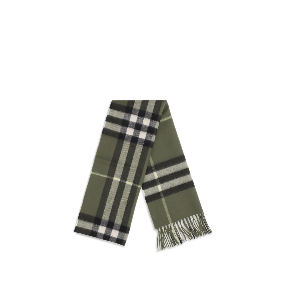 Burberry Cashmere Shawl Fringes Scarf - Bicolour Patterned