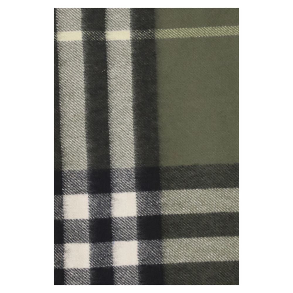 Burberry Cashmere Shawl Fringes Scarf - Bicolour Patterned