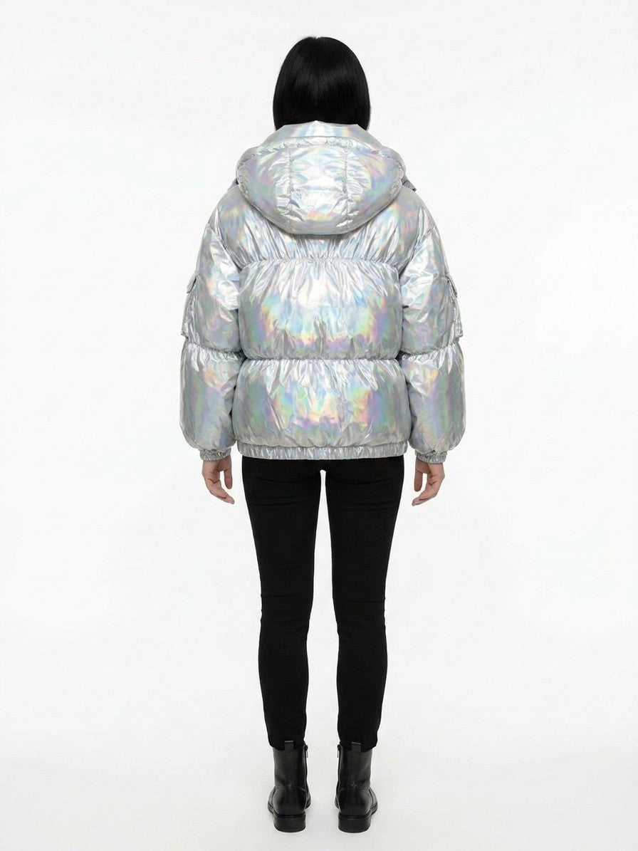 Windbreaker Jacket by Dolce & Gabbana for women in polyamide gray features an stylish silhouette, showcasing a sophisticated and performance-driven windproof for a premium, stylish look.