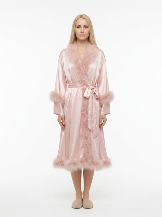 Dolce & Gabbana Pink Silk Robe