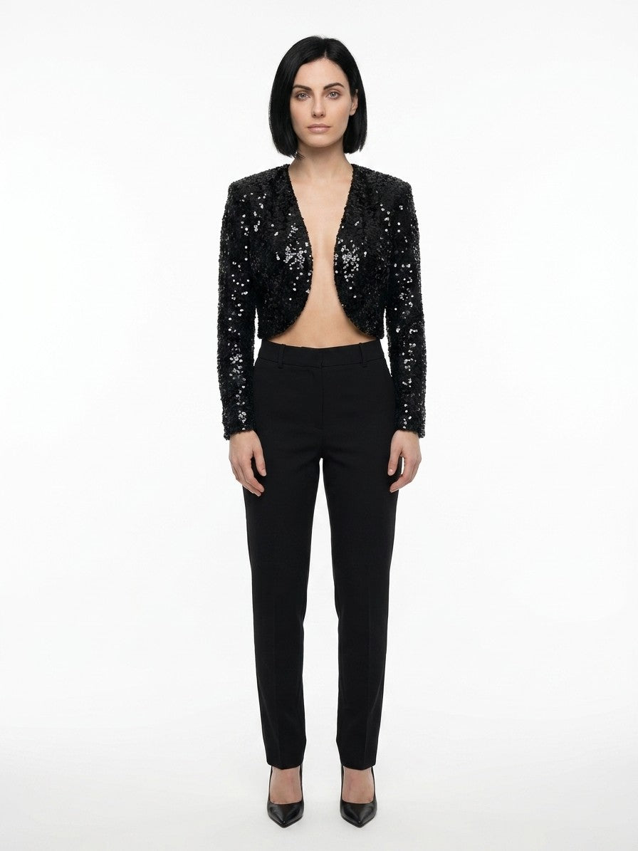 Dolce & Gabbana Black Polyester Biker Jacket