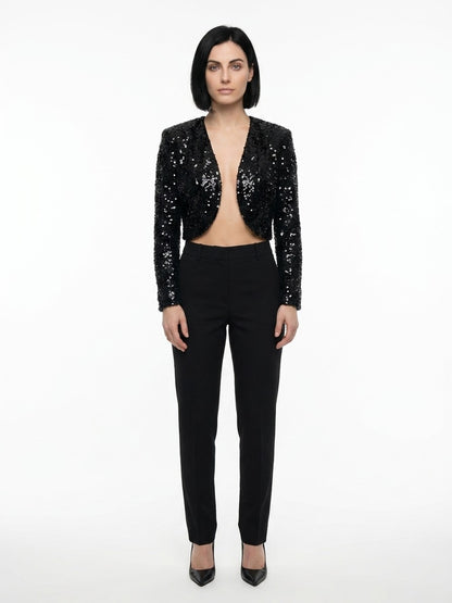 Dolce & Gabbana Black Polyester Biker Jacket