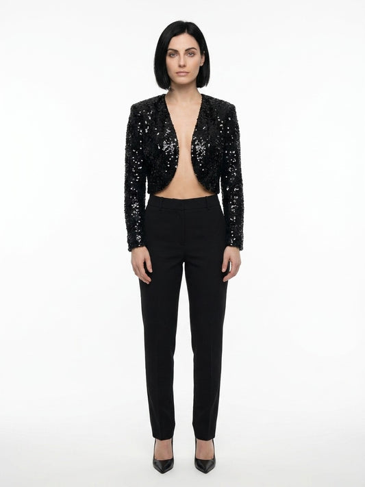 Dolce & Gabbana Black Polyester Biker Jacket