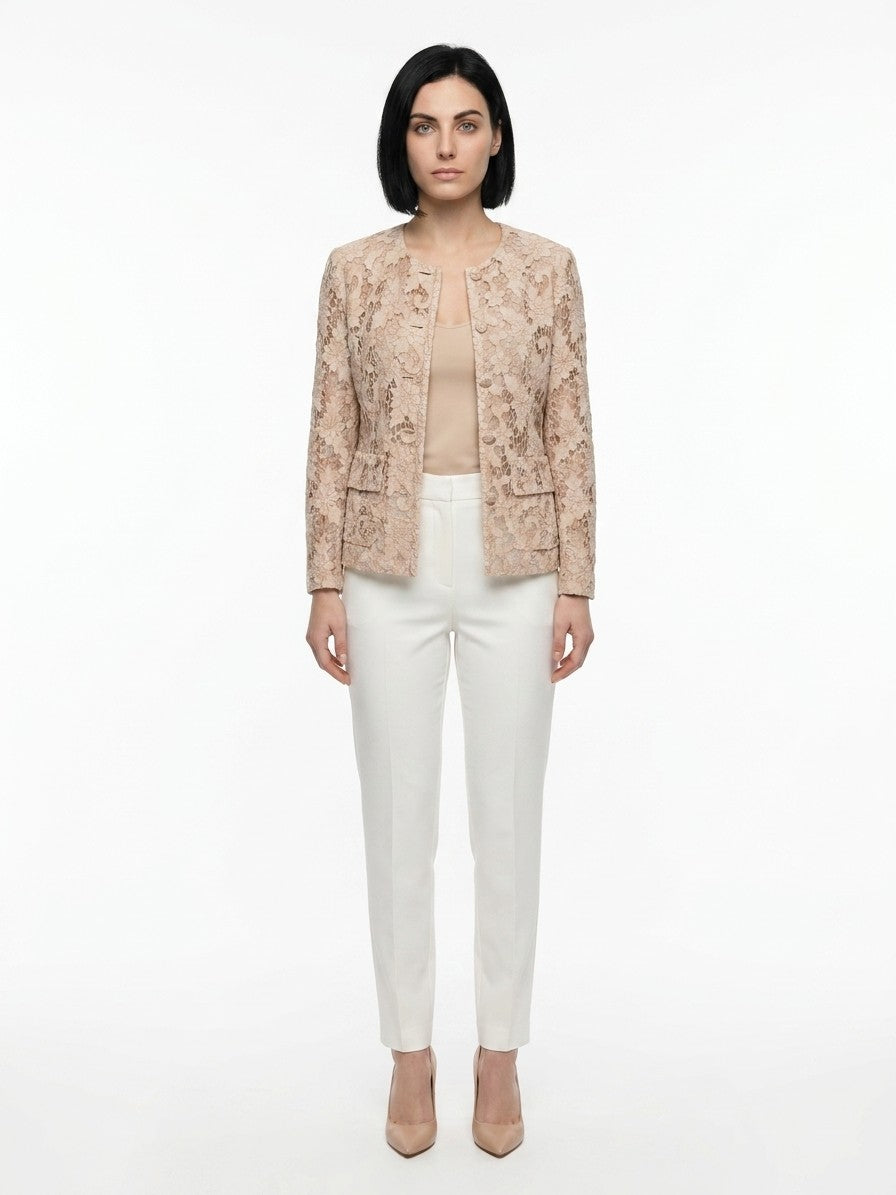 Vest by Dolce & Gabbana for women in cotton flax & nylon beige features an on trend silhouette, showcasing a sophisticated and premium for a truly on trend finish.
