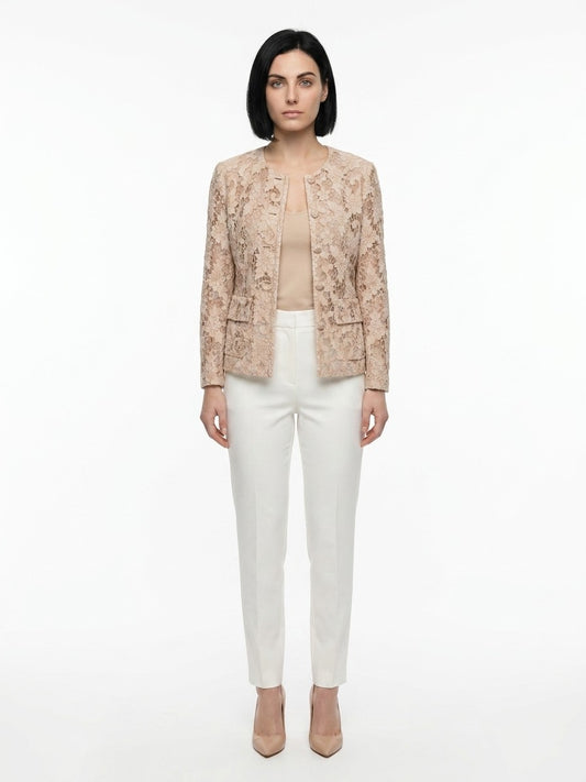 Dolce & Gabbana Beige Cotton Sleeveless Jacket