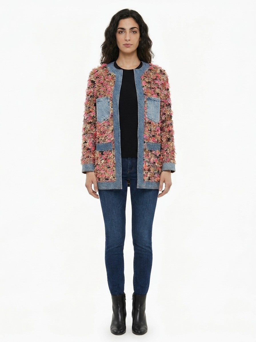 This Jacket by Dolce & Gabbana for women in polyester multicolor showcases a magnificent silhouette, meticulously crafted with a distinctive and functional for a magnificent finish.