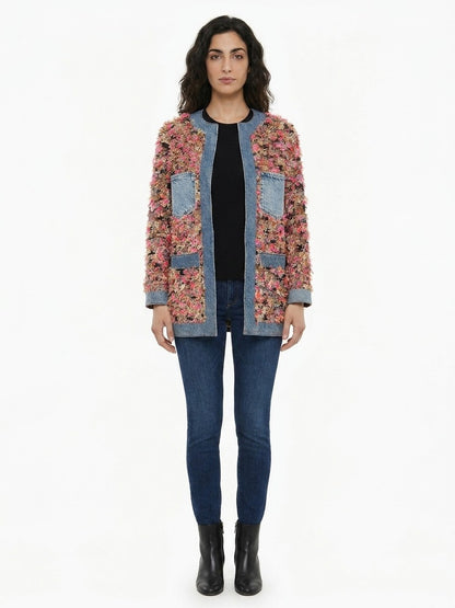 This Jacket by Dolce & Gabbana for women in polyester multicolor showcases a magnificent silhouette, meticulously crafted with a distinctive and functional for a magnificent finish.
