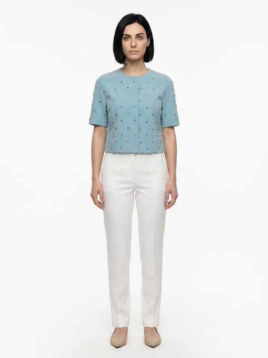 Dolce & Gabbana Light Blue Acetate Jacket