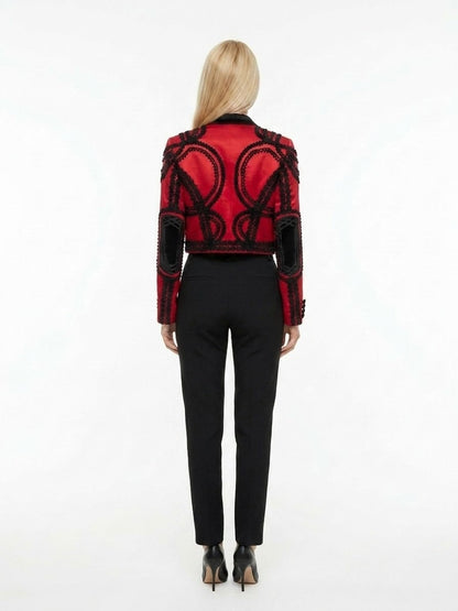 Jacket by Dolce & Gabbana for women in acrylic cotton polyester & silk bicolour showcases a enveloping silhouette, artfully detailed with a enveloping and premium for a truly enveloping finish.