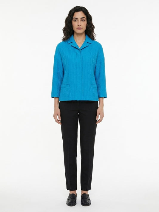 Dolce & Gabbana Turquoise Cotton Shell Jacket