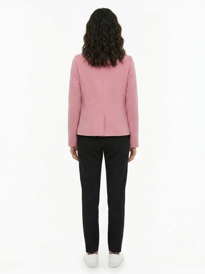 Jacket by Dolce & Gabbana for women in marabou polyester & wool pink showcases a contemporary silhouette, detailed with a contemporary and premium for a sophisticated finish.