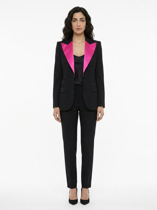 Dolce & Gabbana Black Elastane Two-Piece Suit