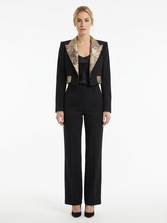 Dolce & Gabbana Black Elastane Blazer
