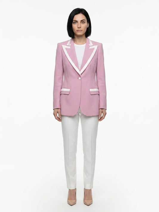 Dolce & Gabbana Pink Elastane Blazer
