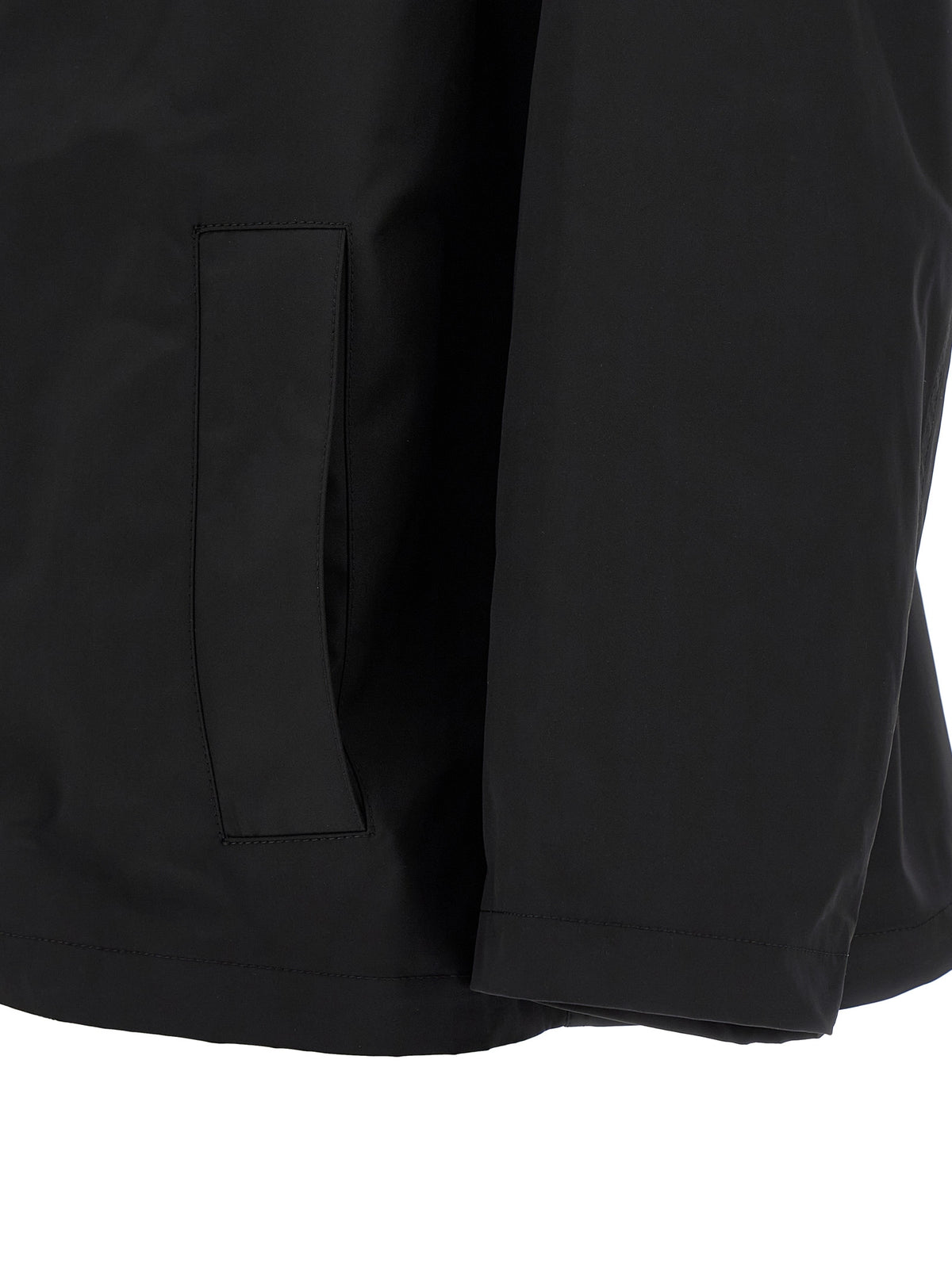Hooded Parka by Balenciaga for men in polyester twill black, presenting a cosy silhouette with distinctive hooded & windproof and a refined .